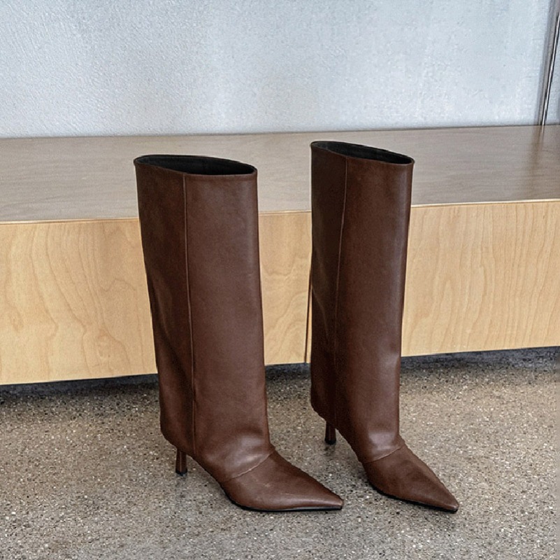 Knee High Boots Women - Temperament Diz Üstü Botlar 2026 Sonbahar