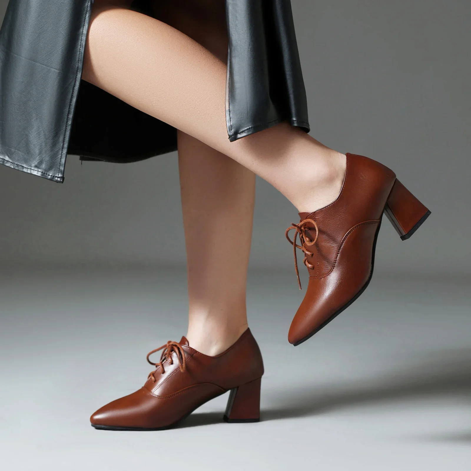 Kırmızı İngiliz Kadın Oxfords  - Oxford Lace Up Women incelemesi ve fiyatı