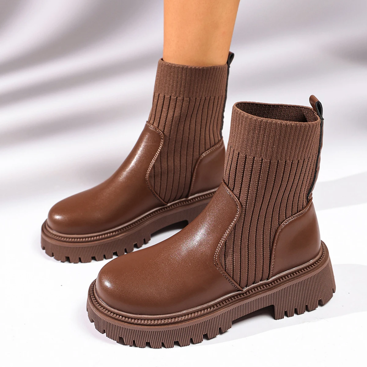 Sonbahar-Kış Moda Örgü Çoraplı - Sock Boot Women incelemesi ve fiyatı
