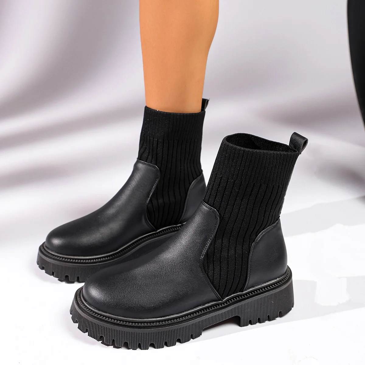 Sonbahar-Kış Moda Örgü Çoraplı - Sock Boot Women incelemesi ve fiyatı
