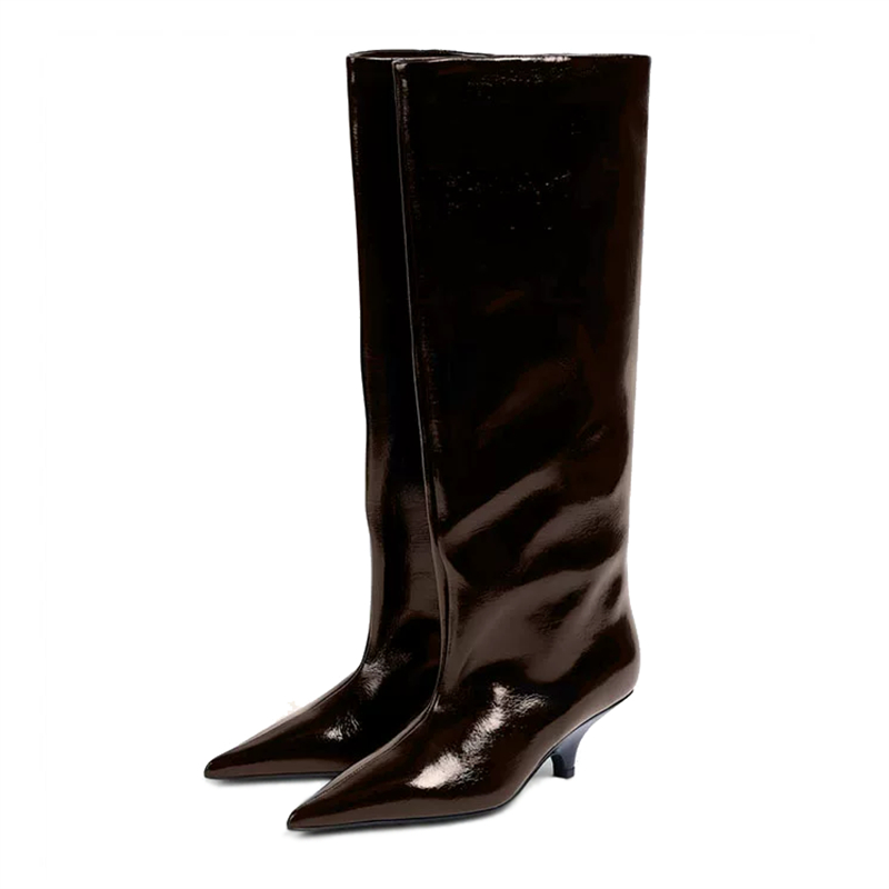 Sokak Stili Yeni Kış Modası Ka - Knee High Boots Women incelemesi ve fiyatı