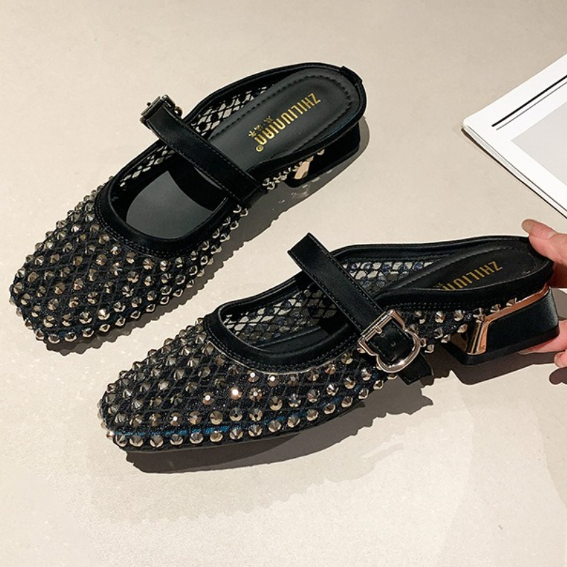 Örgü Taklidi Kalın Topuklu Ter - Mule Slip On incelemesi ve fiyatı