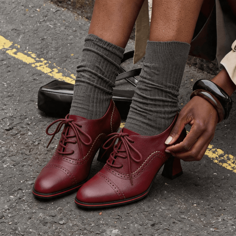 Kadın Suni Deri Brogue Oxford  - Oxford Lace Up Women incelemesi ve fiyatı