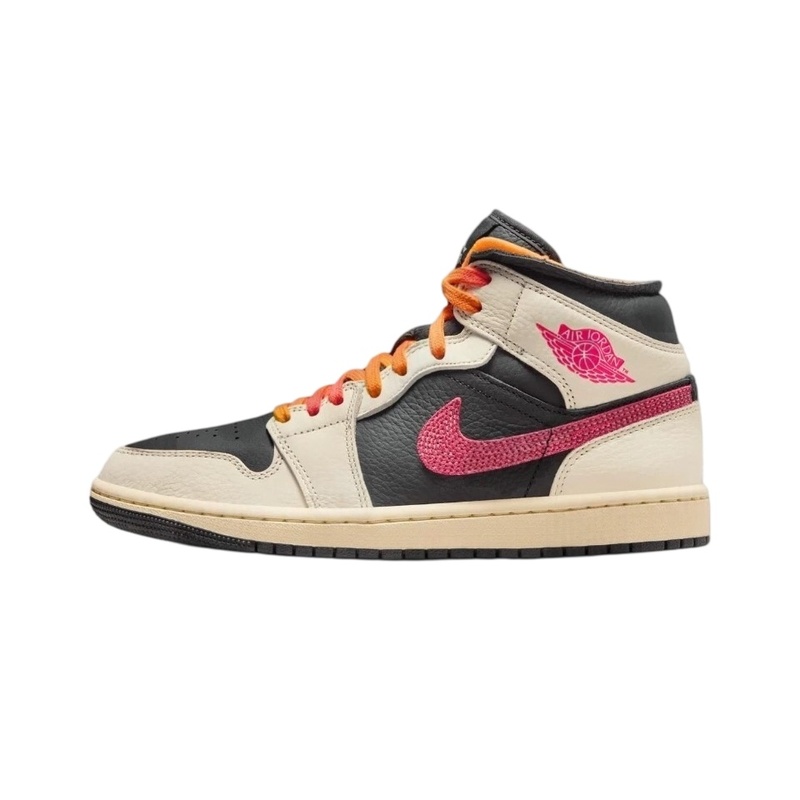 Air Jordan 1 Mid Bej-Siyah-Pem - Women'S Shoes Nike Jordan incelemesi ve fiyatı